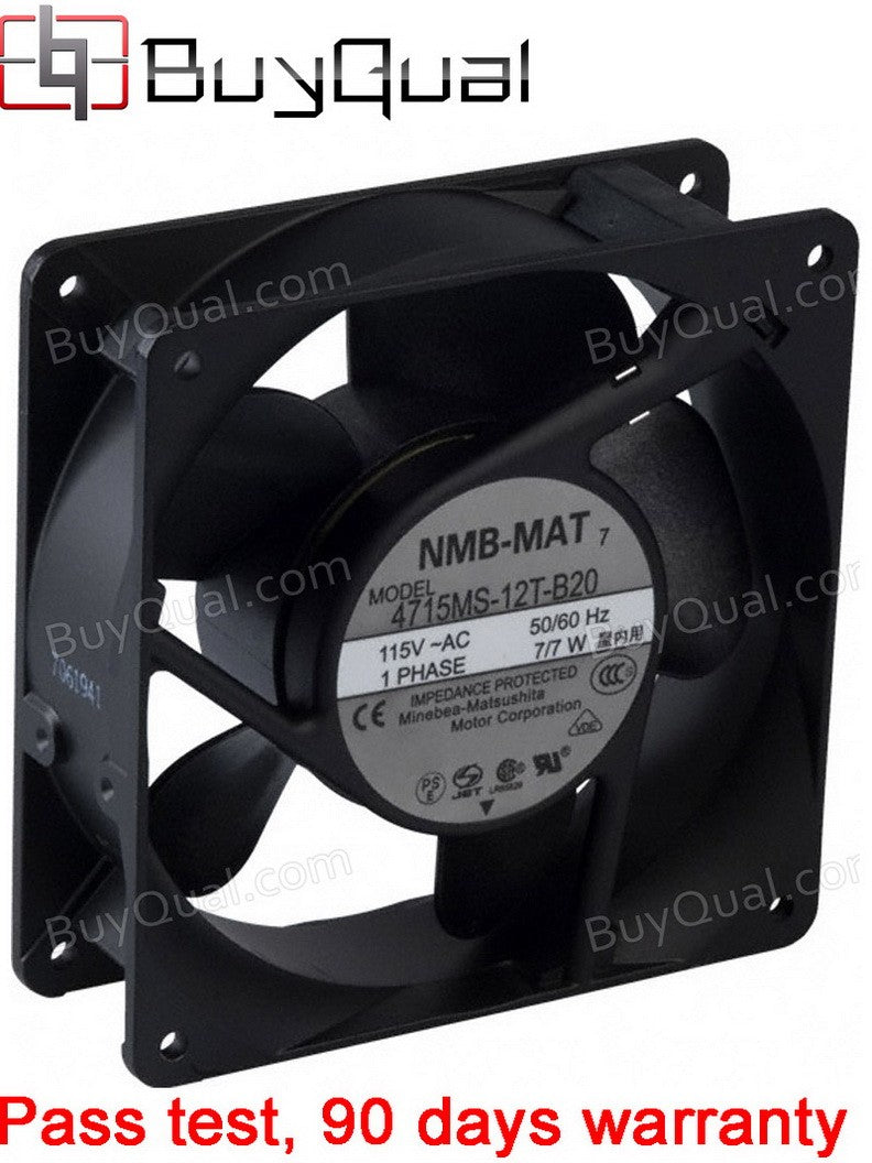 NMB 4715MS-12T-B20 4715MS-12T-B20-A00 115V 7W 2wires Cooling Fan NMB 4715MS-12T-B20 4715MS-12T-B20-A00 115V 7W 2wires Cooling Fan